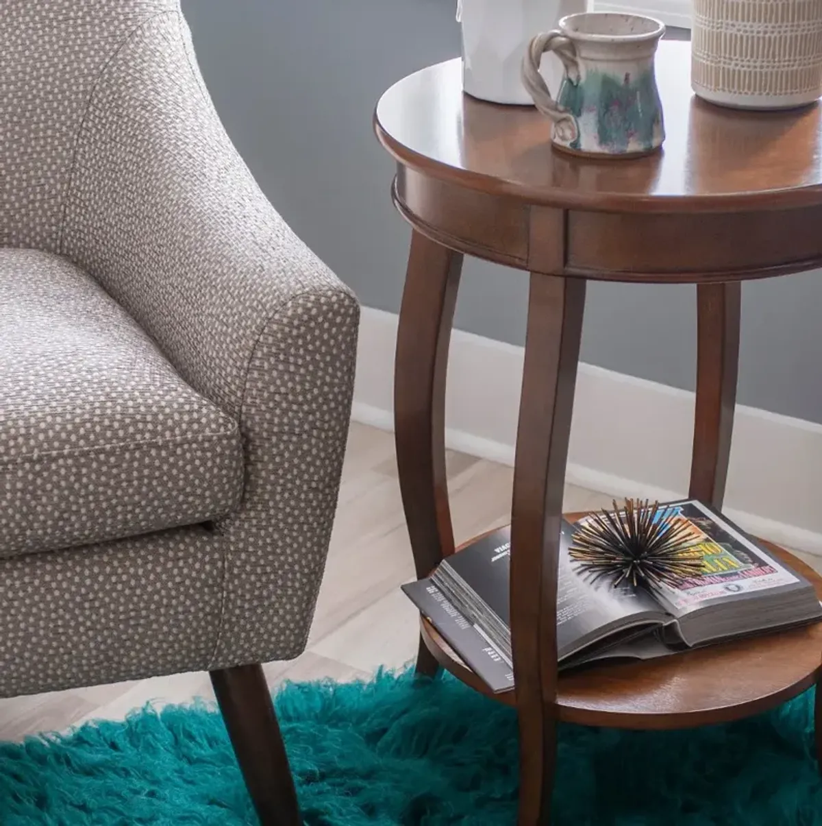 Rainbow Brown End Table