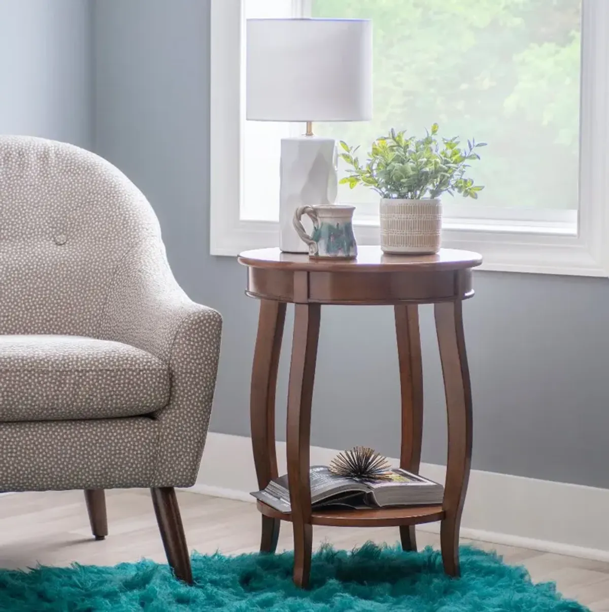 Rainbow Brown End Table