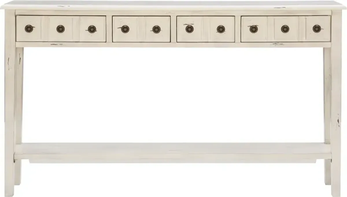 Sadie Cream Long Console Table