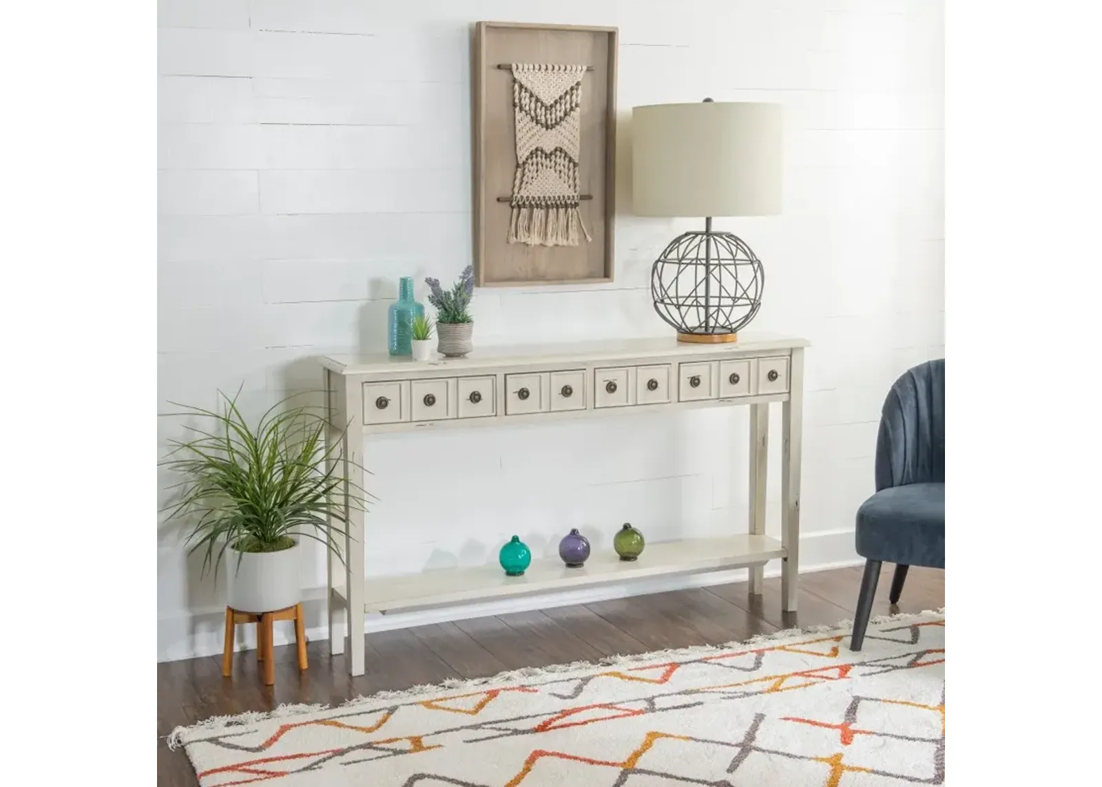 Sadie Cream Long Console Table