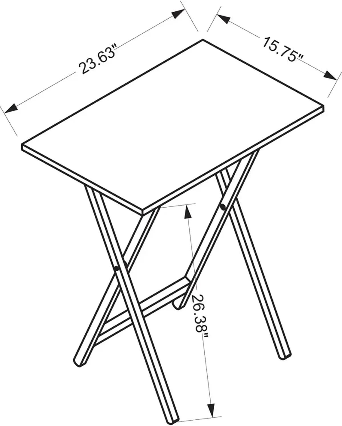 Tannan Hazelnut Tray Tables