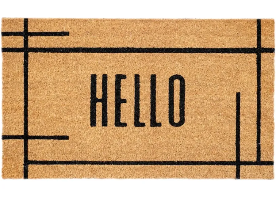 Grid Hello Doormat