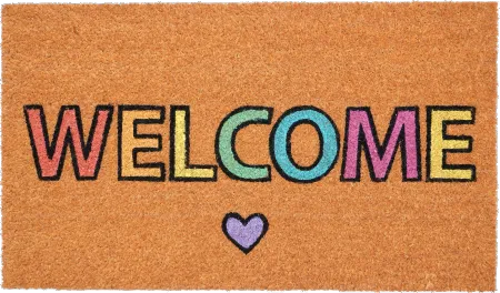 Pastel Rainbow Welcome Doormat