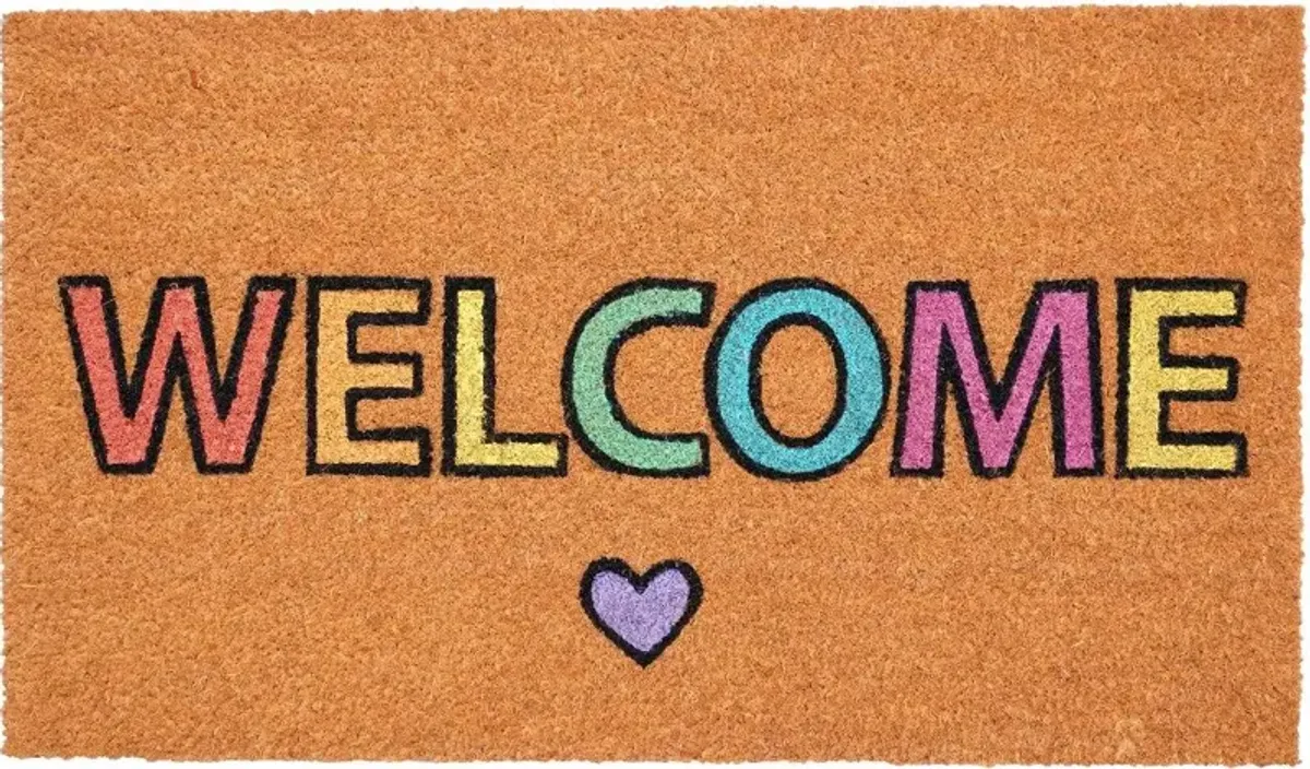 Pastel Rainbow Welcome Doormat