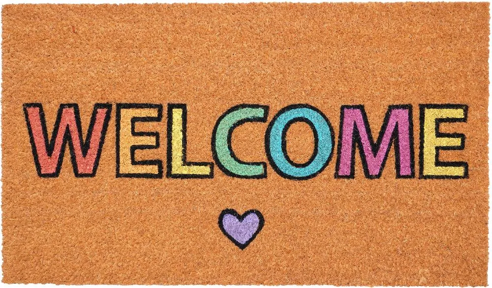 Pastel Rainbow Welcome Doormat