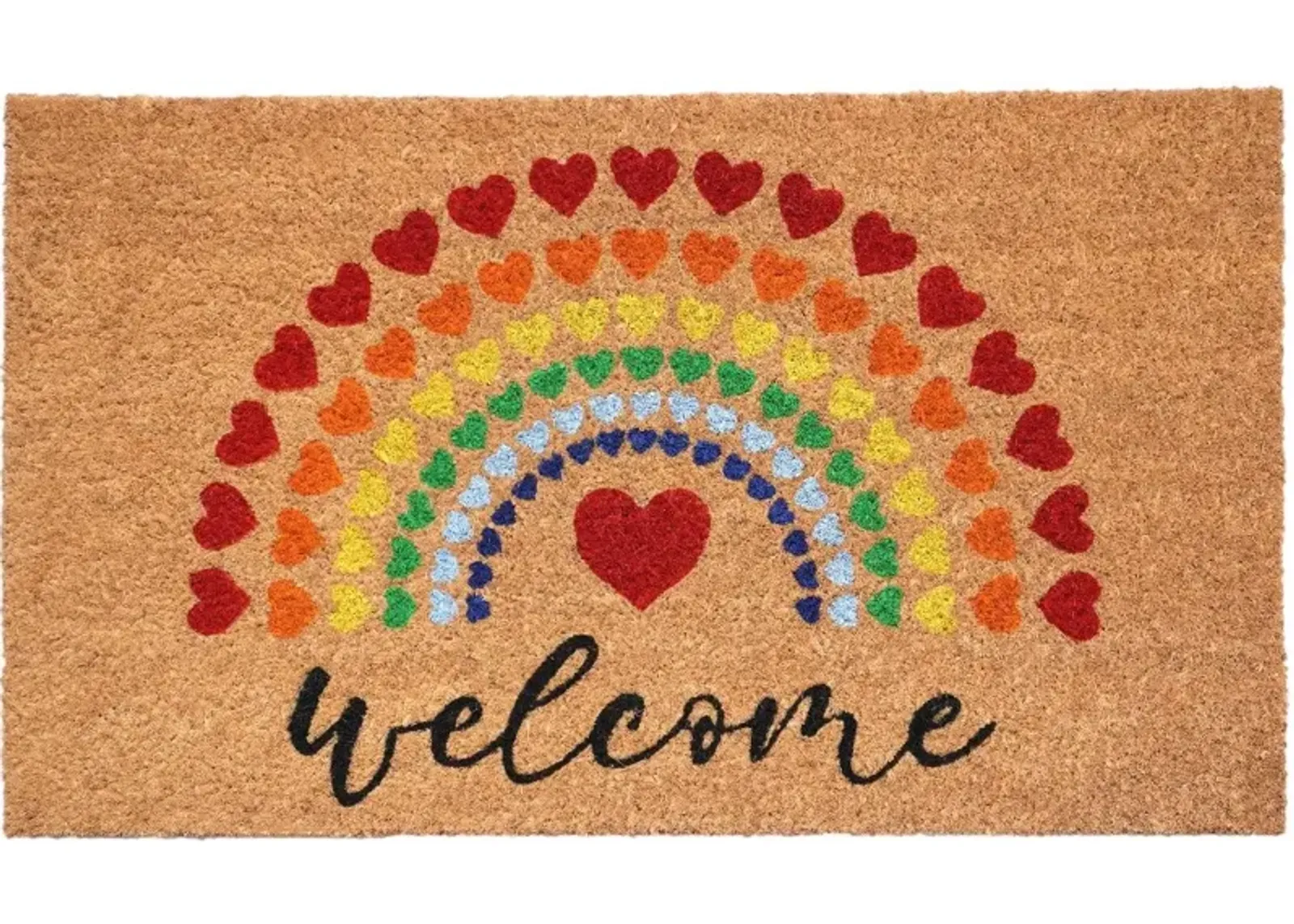 Rainbow Love Welcome Doormat