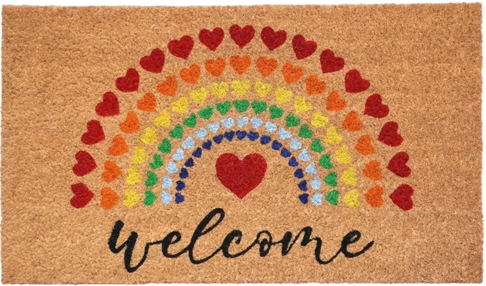 Rainbow Love Welcome Doormat