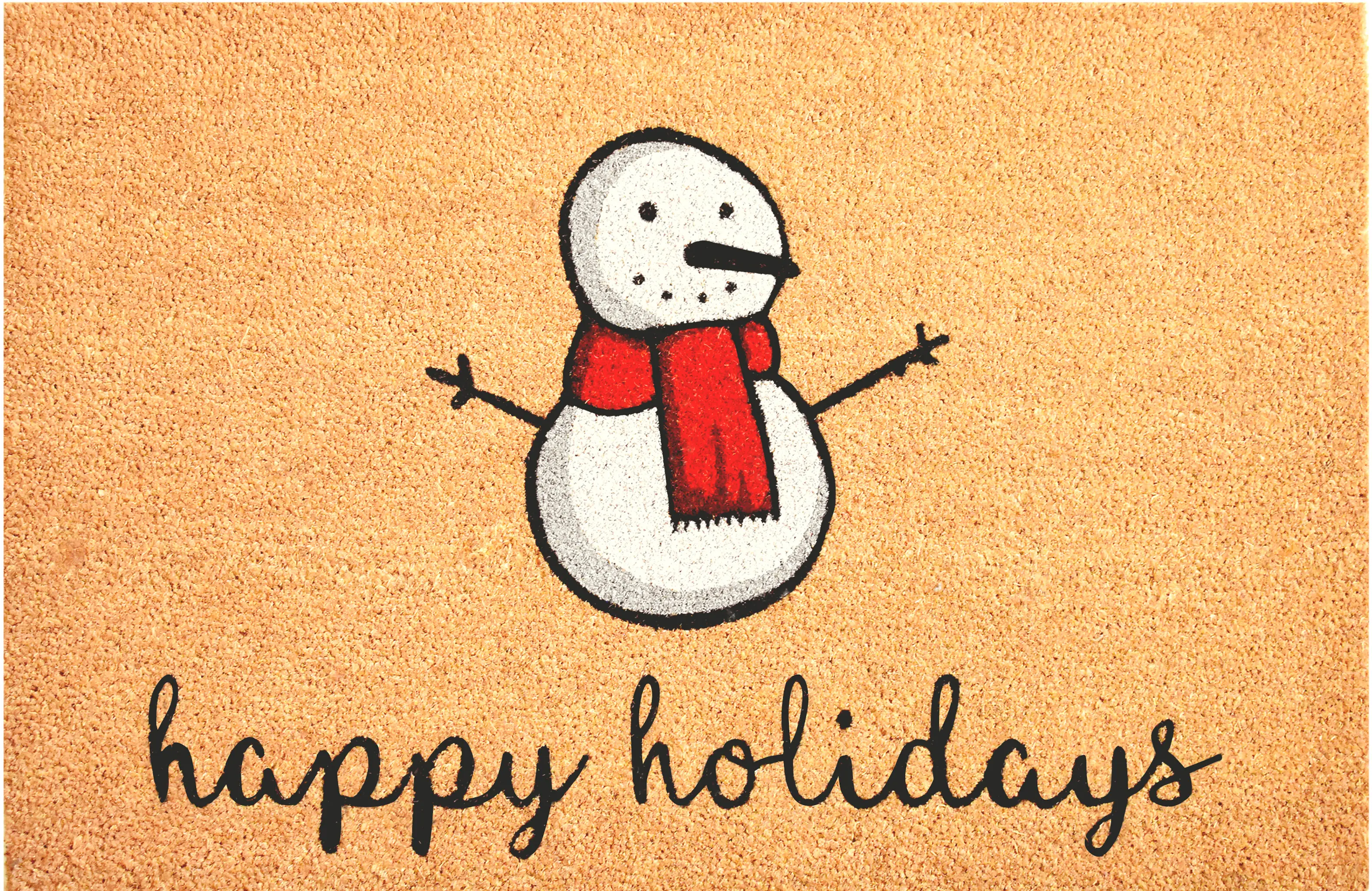 Happy Snowman Doormat