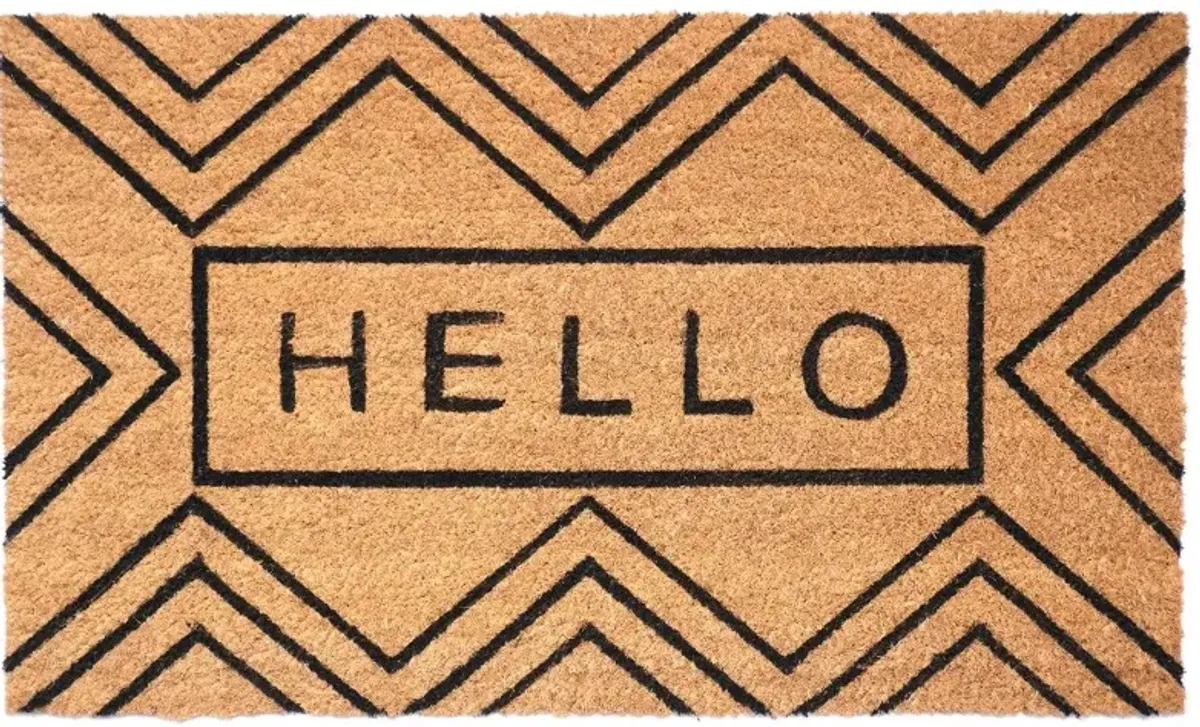 Chevron Hello Doormat