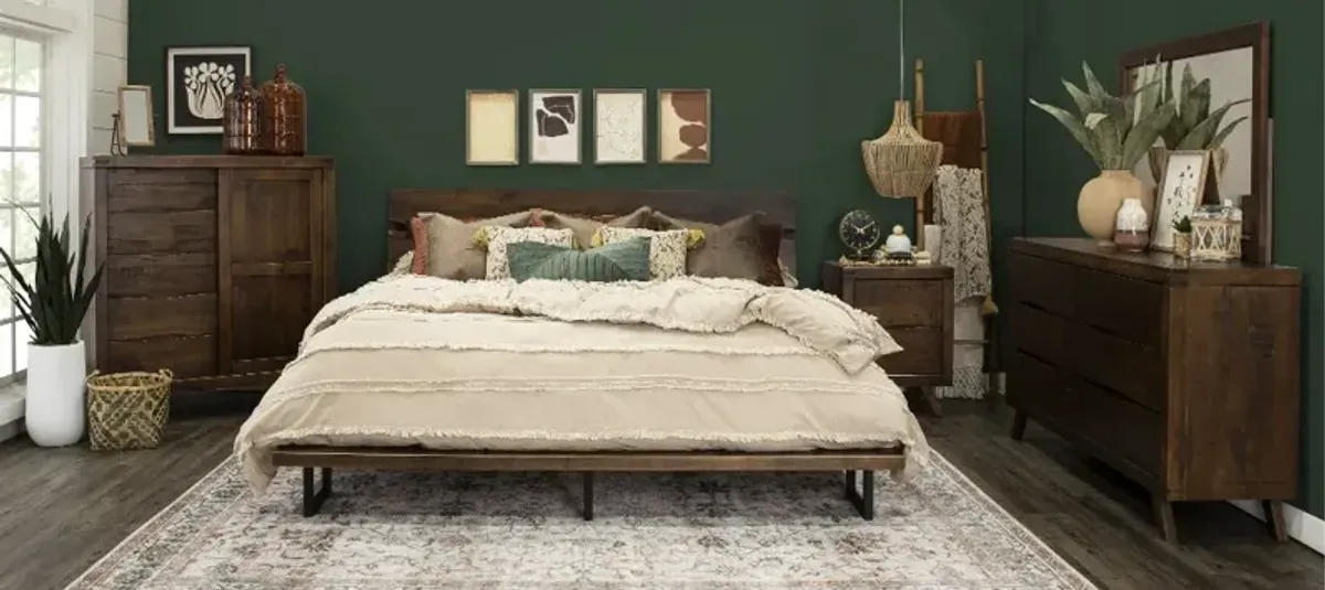 Pasco Brown Queen Platform Bed