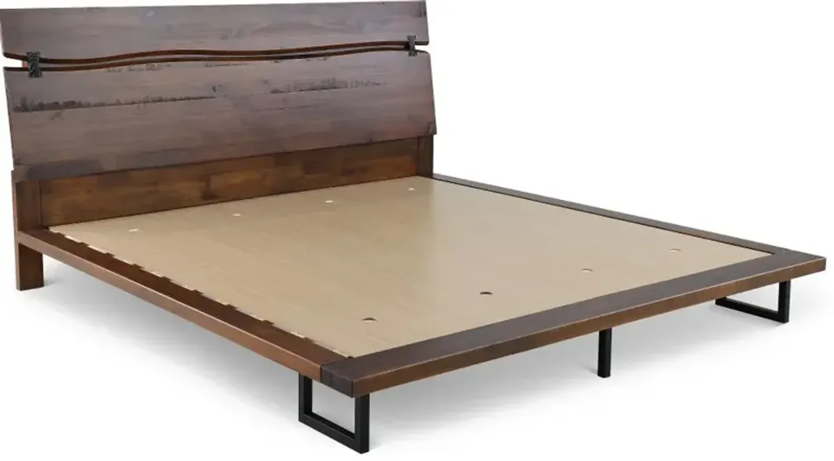 Pasco Brown King Platform Bed