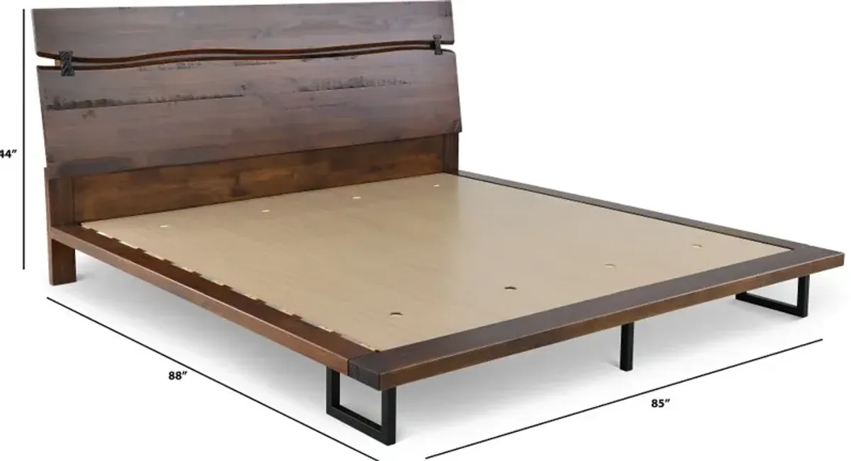 Pasco Brown King Platform Bed