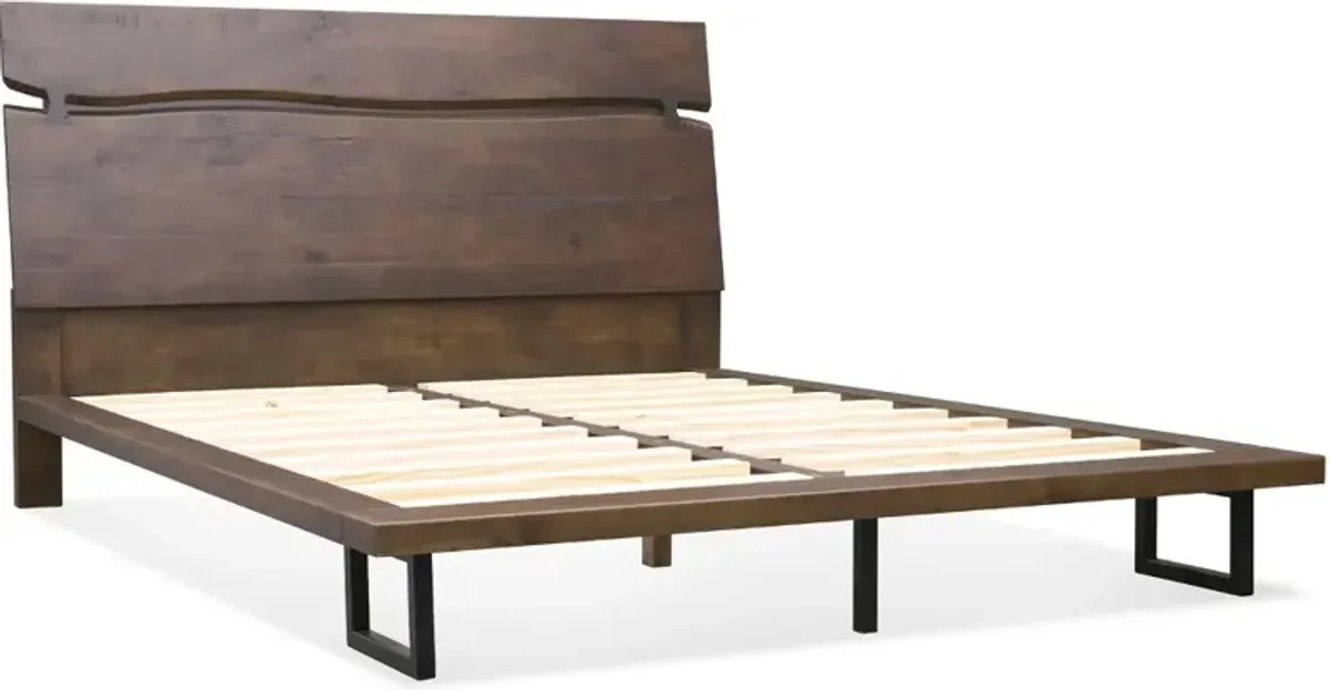 Pasco Brown King Platform Bed