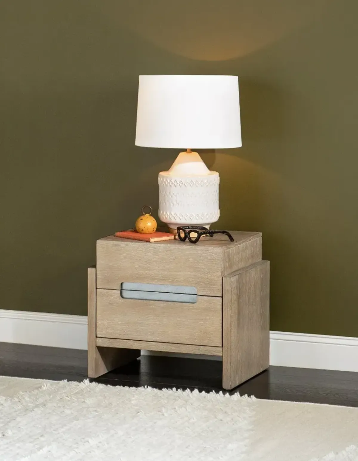 District Weathered Oak Nightstand