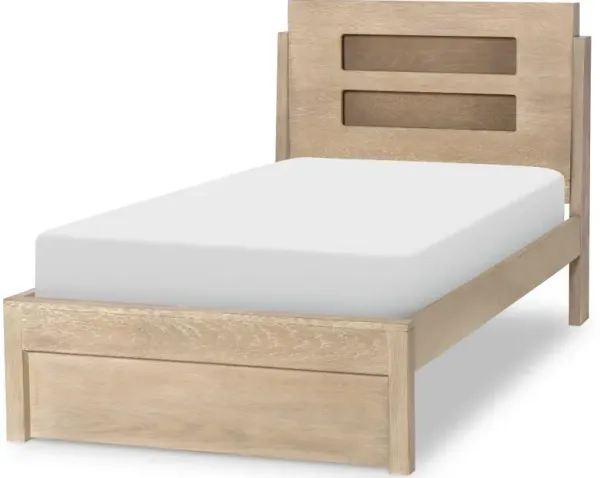 District Weathered Oak Twin Bed with Lights