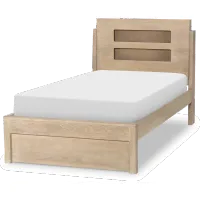 District Weathered Oak Twin Bed with Lights