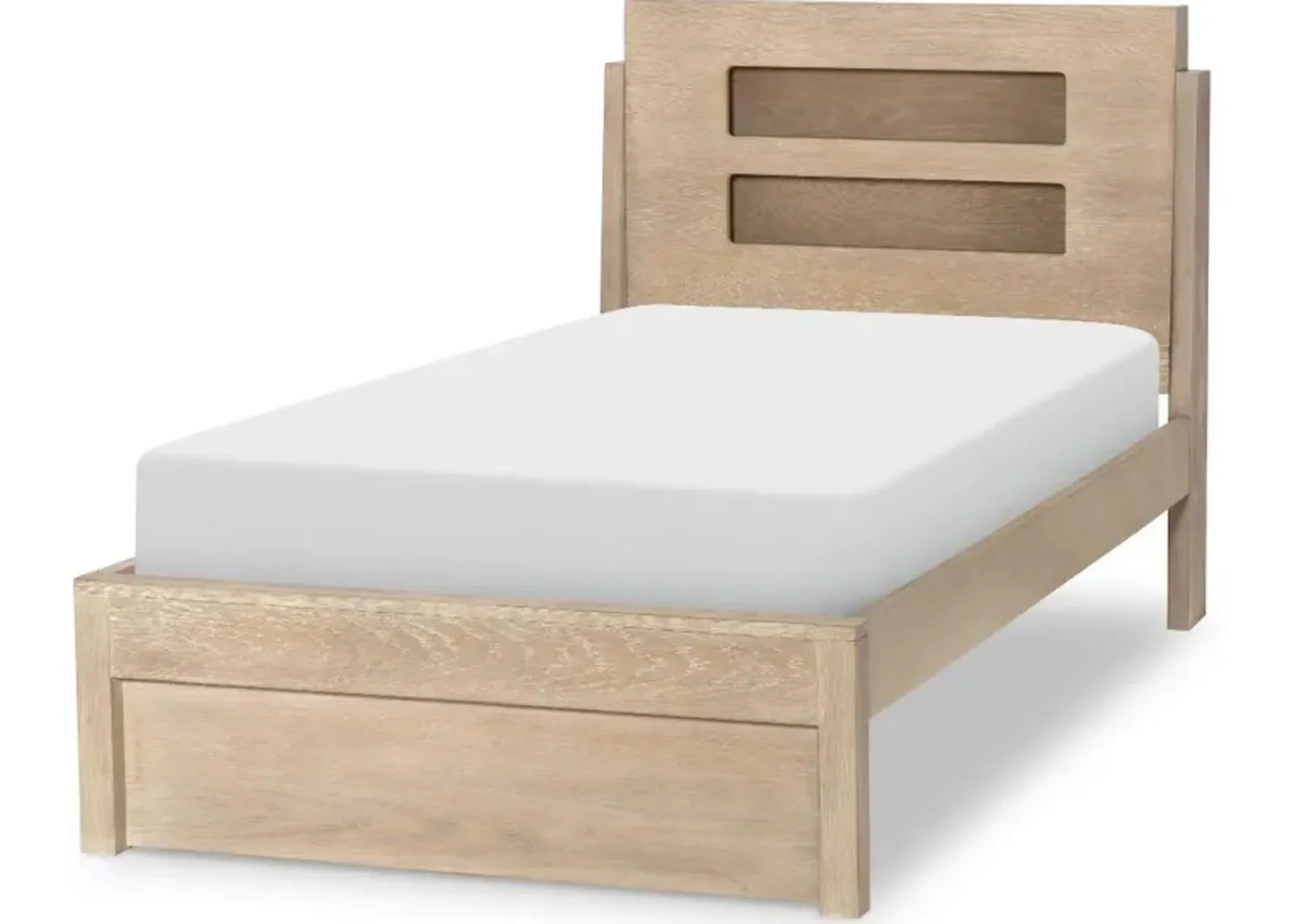 District Weathered Oak Twin Bed with Lights