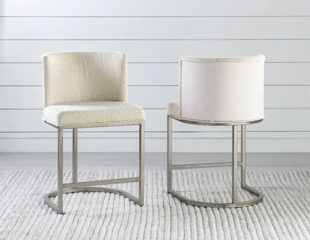 Biscayne Linen Upholstered Counter Height Dining Chair