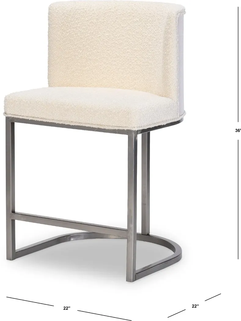 Biscayne Linen Upholstered Counter Height Dining Chair