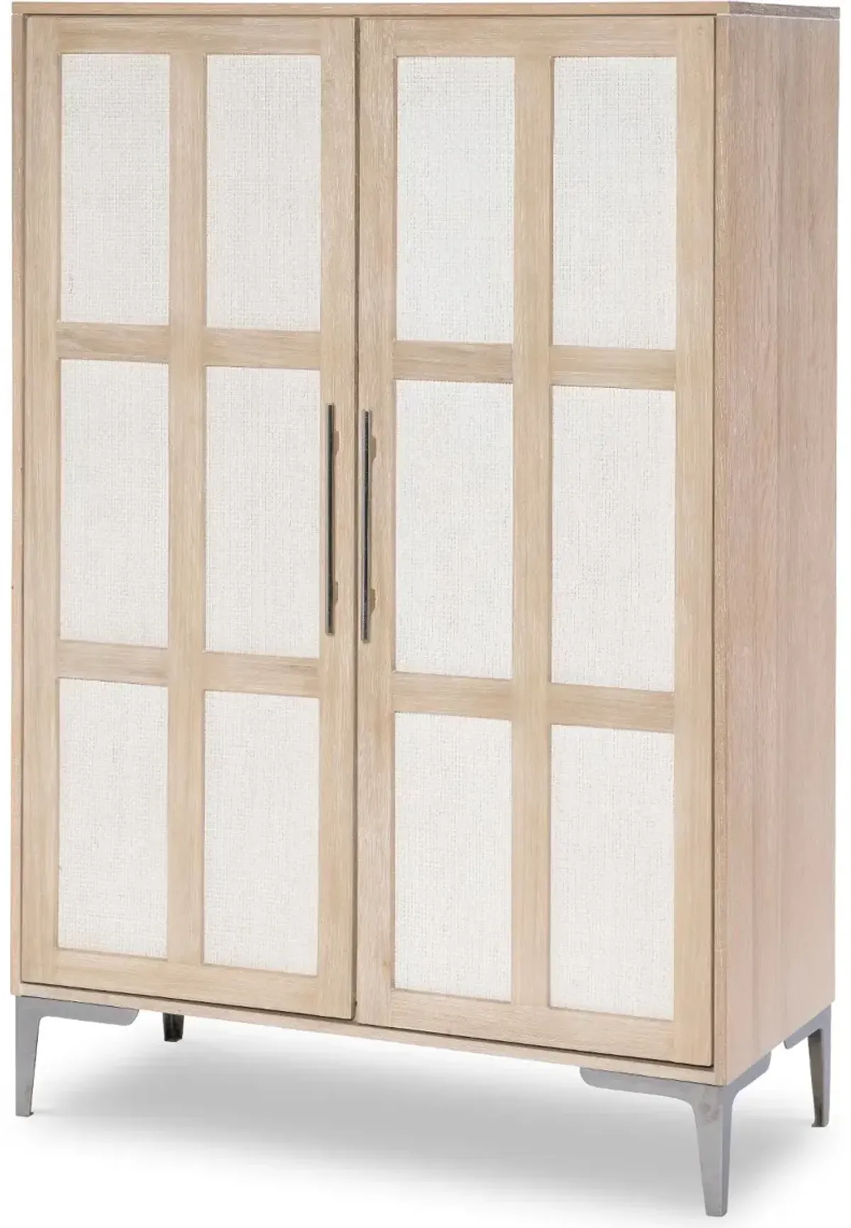 Biscayne Natural and Linen Armoire