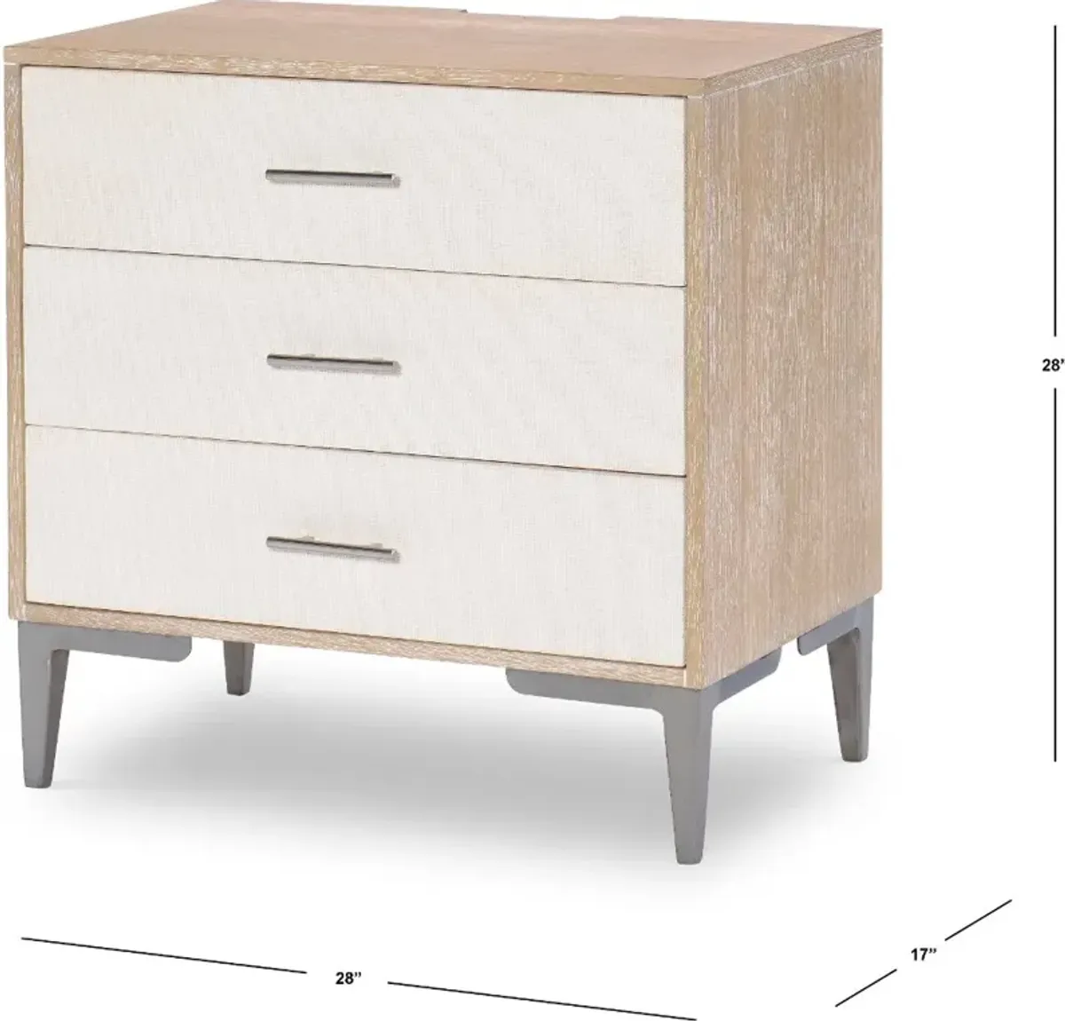 Biscayne Natural and Linen Nightstand