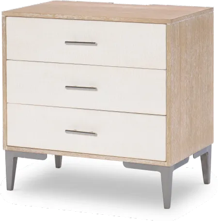 Biscayne Natural and Linen Nightstand