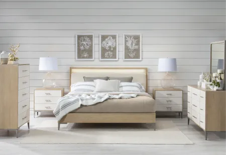 Biscayne Natural and Linen Queen Bed