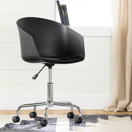 Flam Black Swivel Office Chair - South Shore