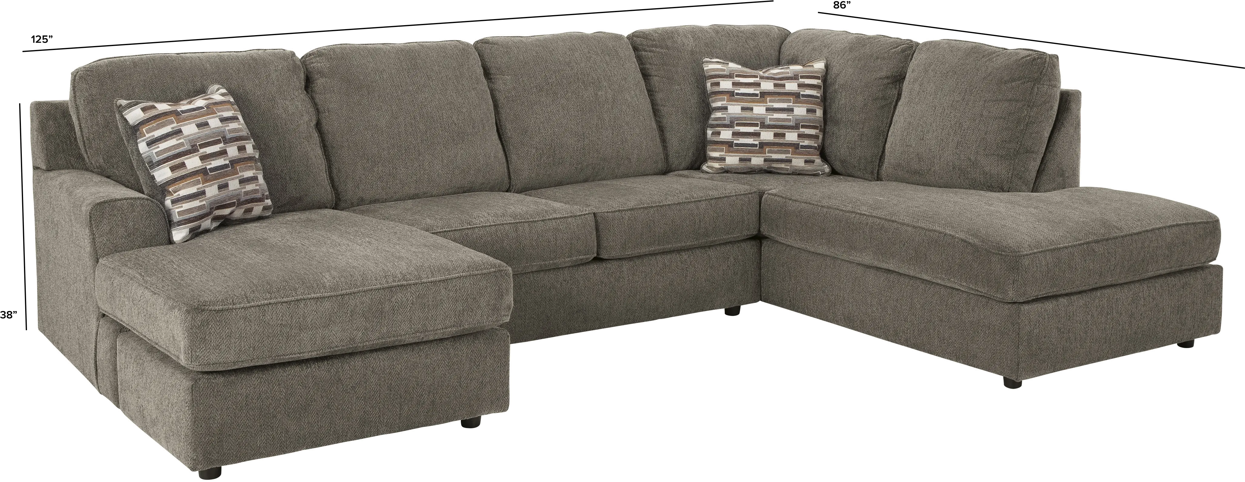 O'Pharrell Putty Brown 2 Piece Sectional