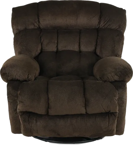 Daly Chocolate Brown Swivel Glider Recliner