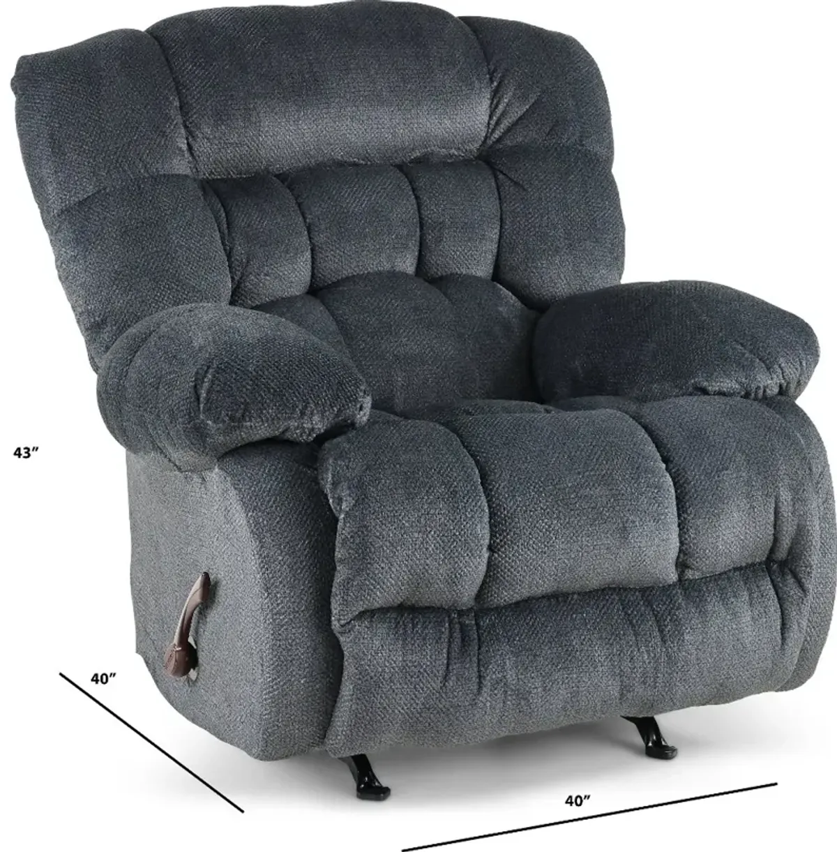 Daly Cobblestone Gray Rocker Recliner