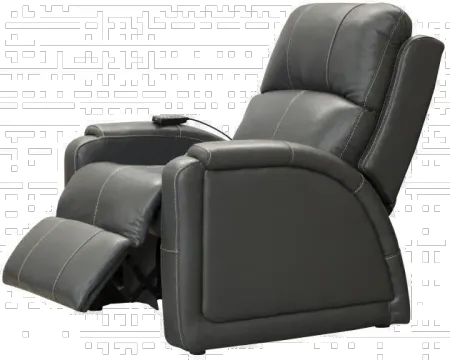Reliever Gunmetal Power Lay-Flat Recliner with Massage and Heat