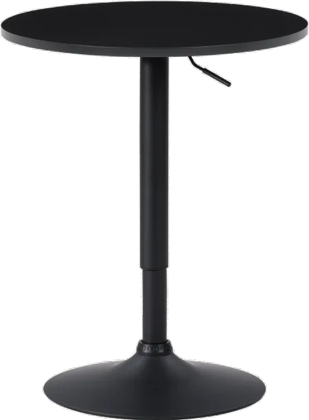 Black Round Adjustable Height Pedestal Table