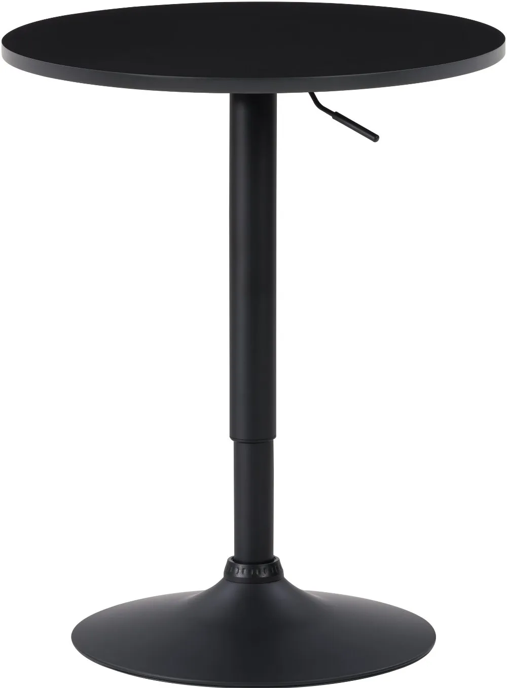 Black Round Adjustable Height Pedestal Table