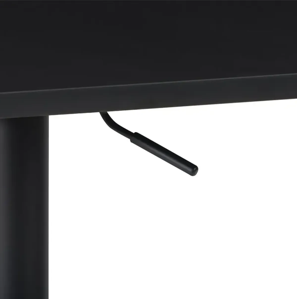 Black Square Adjustable Height Pedestal Table