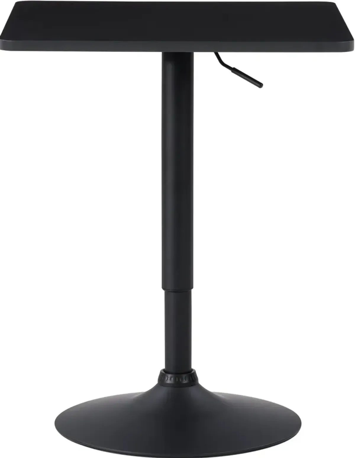 Black Square Adjustable Height Pedestal Table