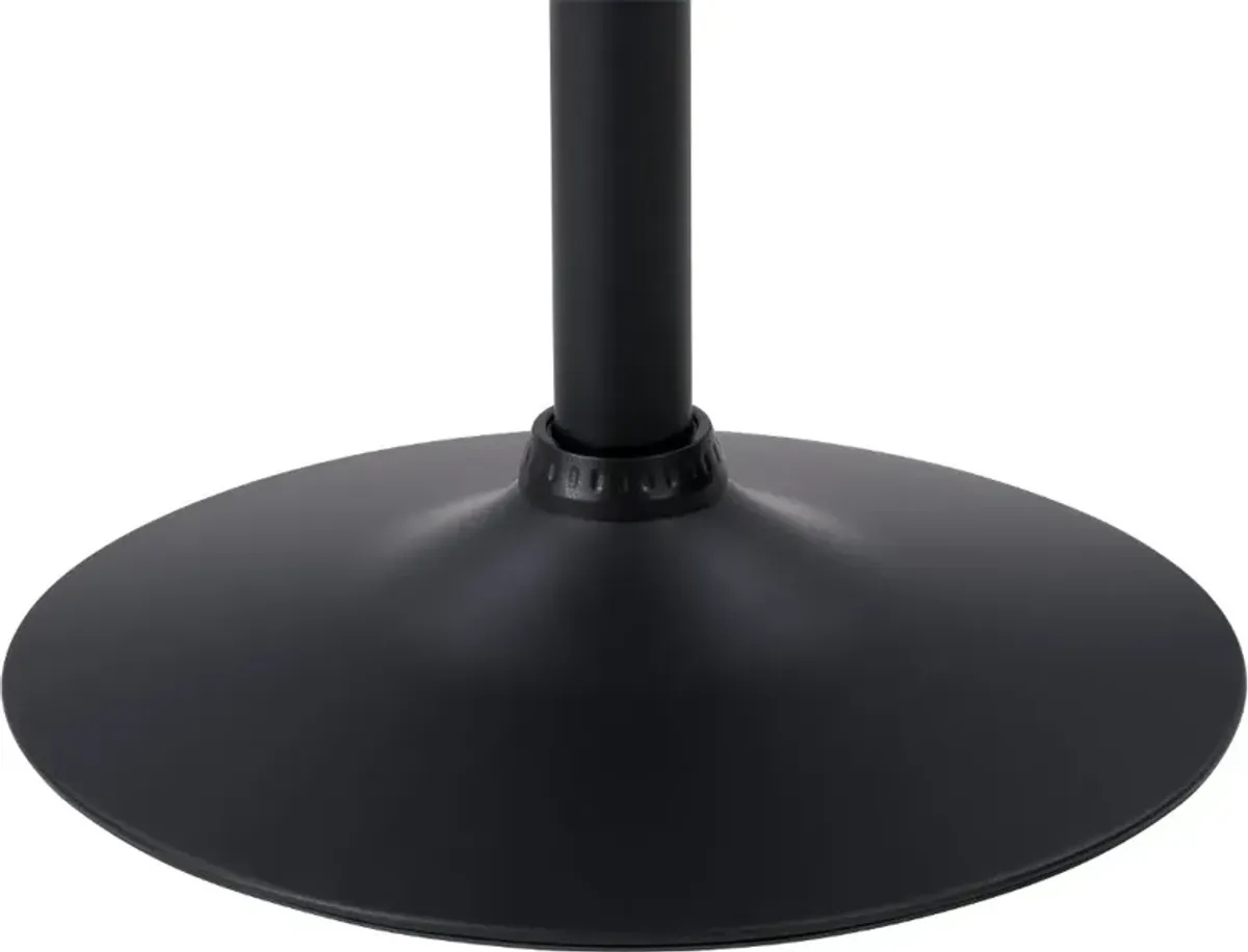 Black Square Adjustable Height Pedestal Table