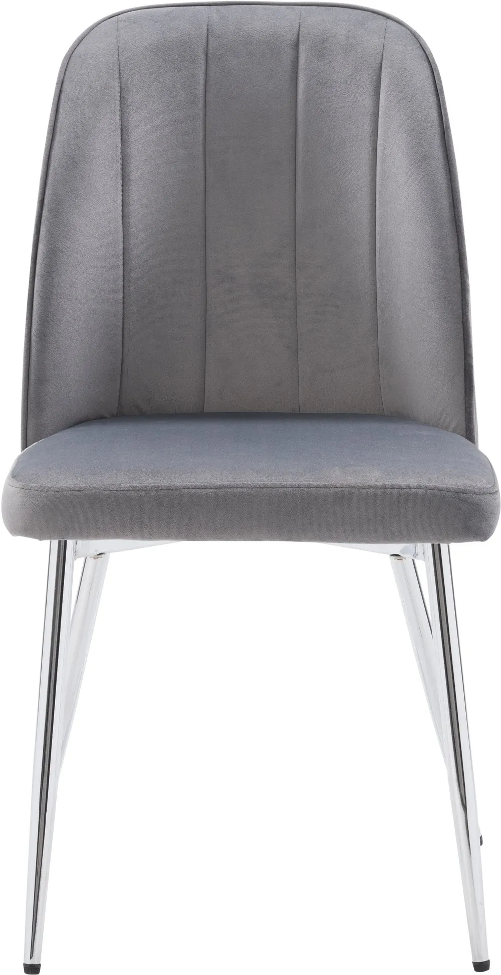 Nash Dark Gray Velvet Tufted Side Chair, Set of 2