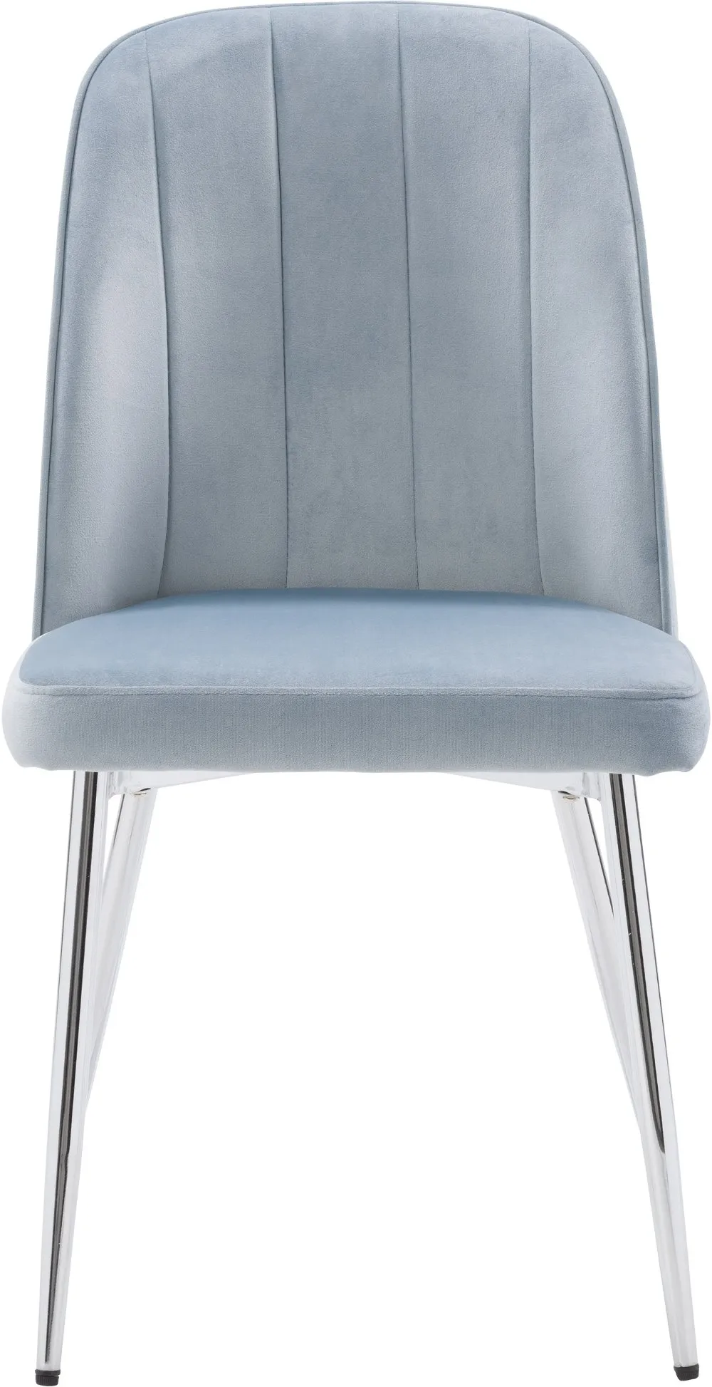 Nash Blue Velvet Tufted Side Chair, Set of 2