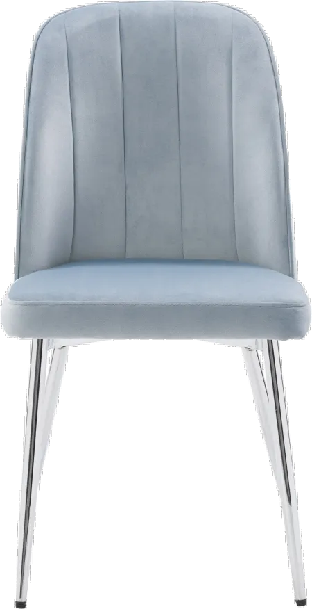 Nash Blue Velvet Tufted Side Chair, Set of 2
