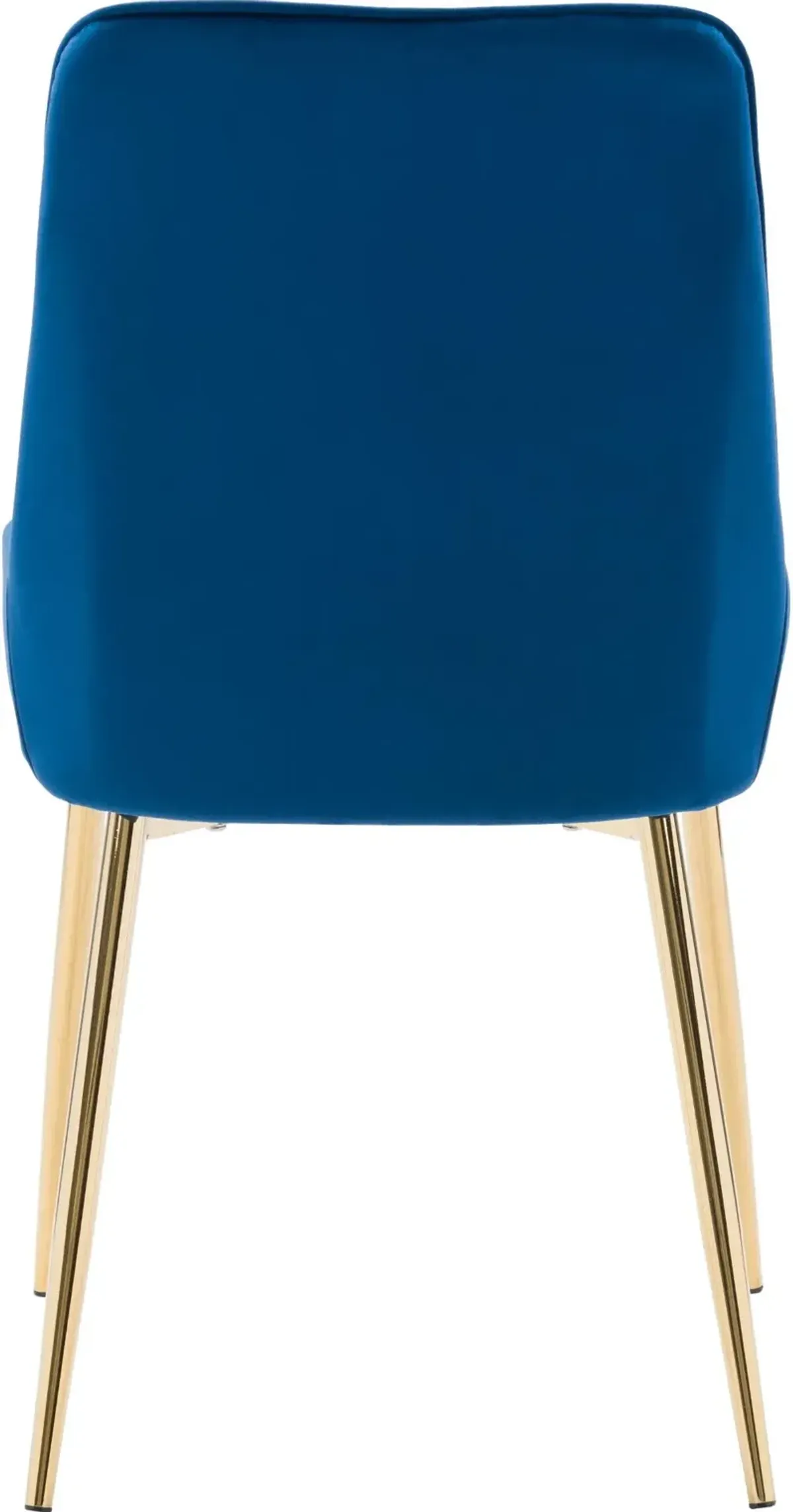 Nash Navy Velvet Diamond Side Chair, Set of 2