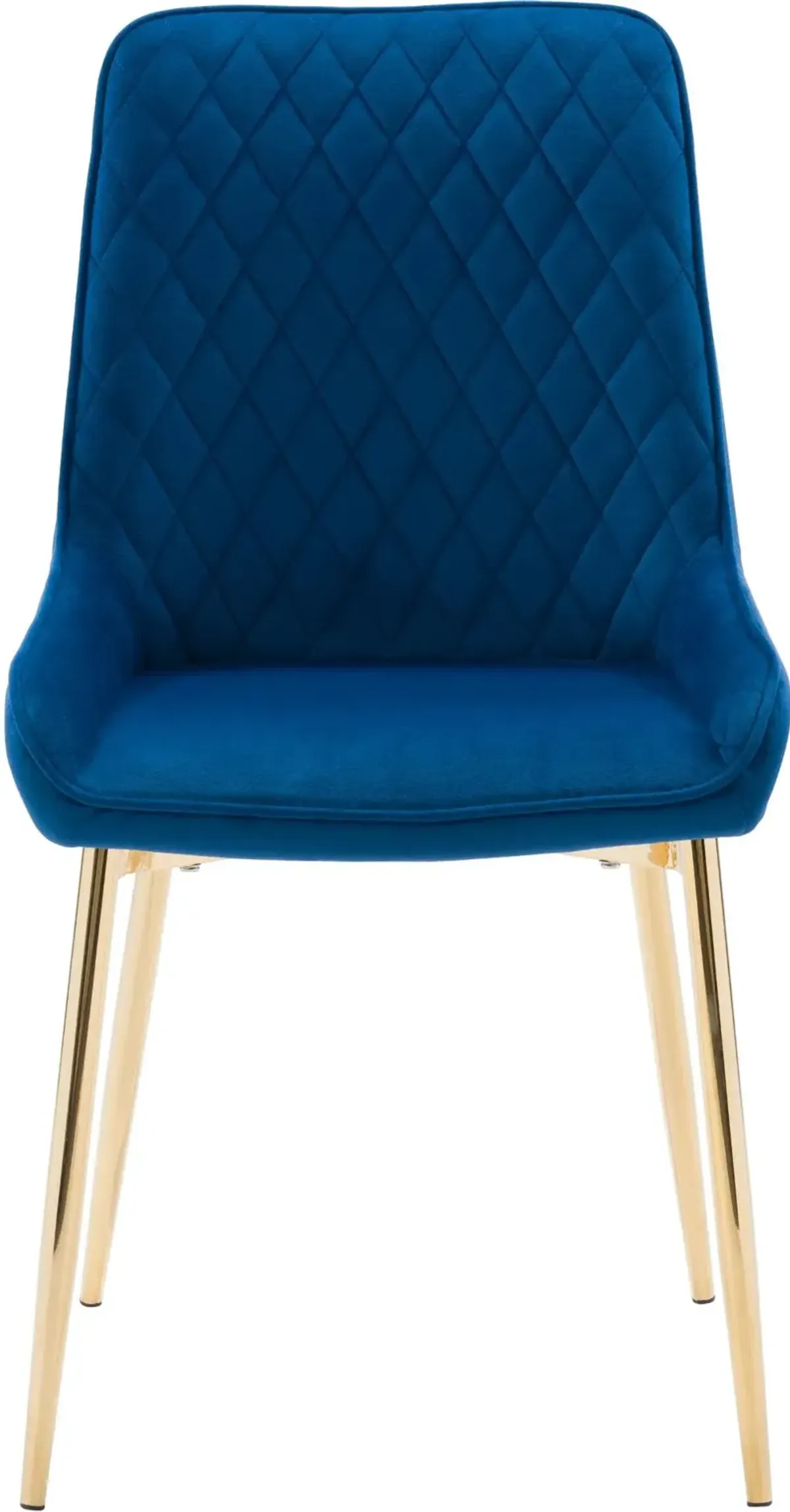 Nash Navy Velvet Diamond Side Chair, Set of 2