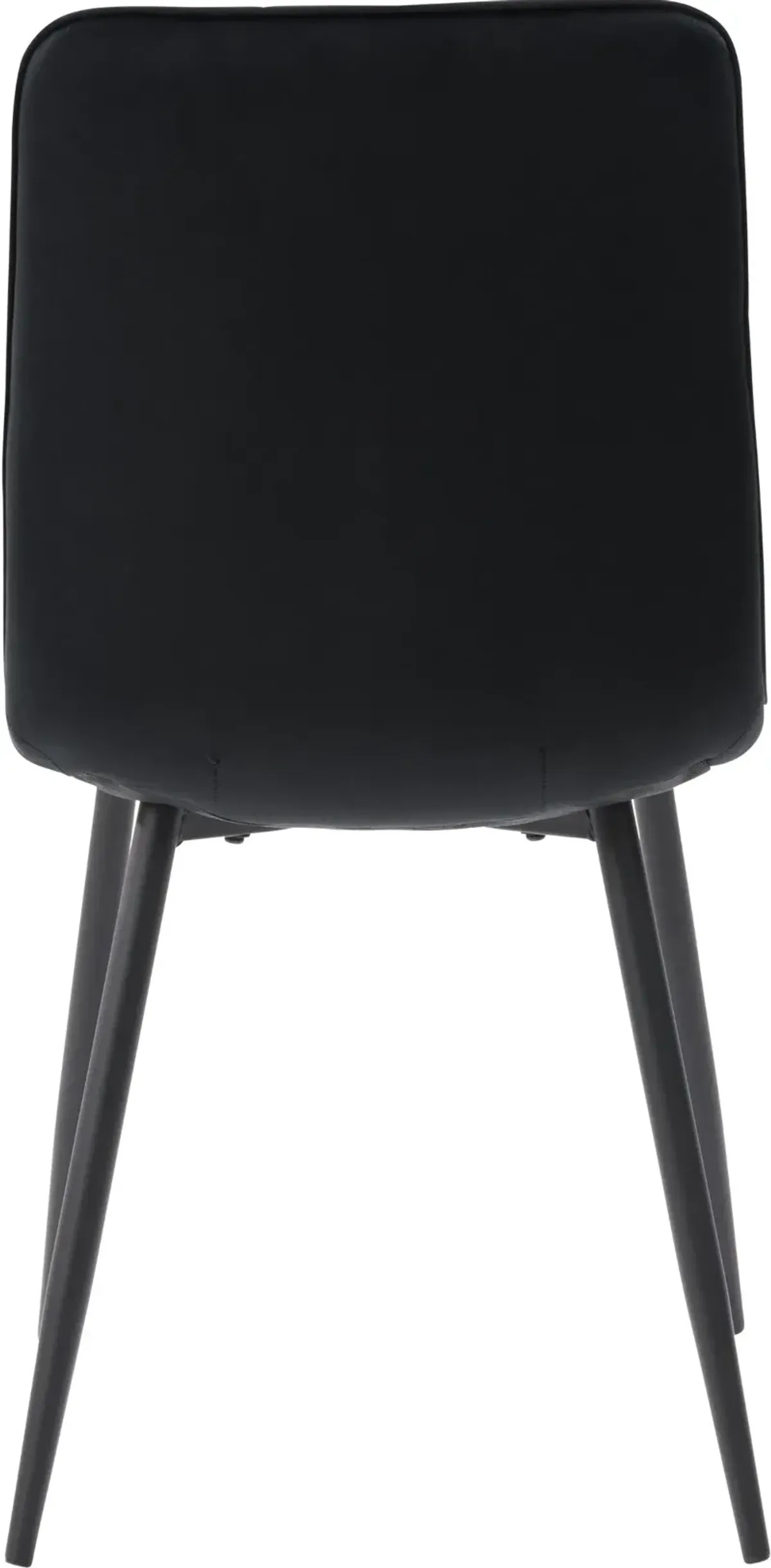 Nash Black Velvet Side Chair, Set of 2