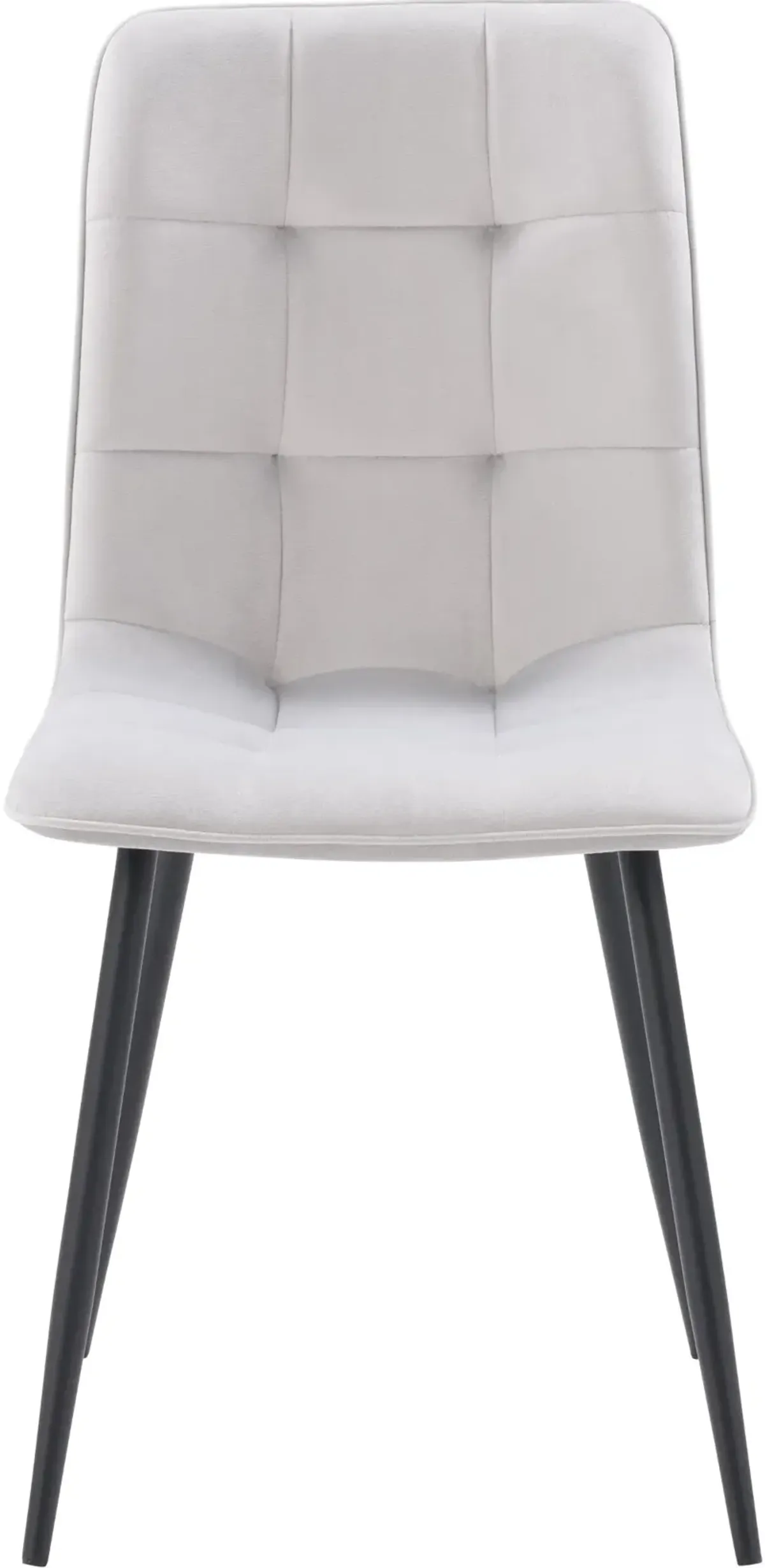 Nash Light Gray Velvet Side Chair, Set of 2