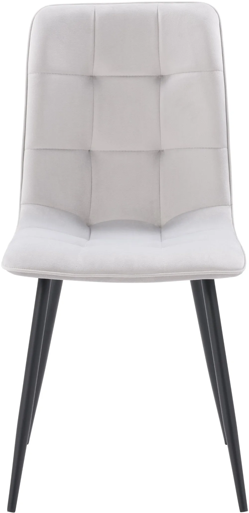 Nash Light Gray Velvet Side Chair, Set of 2