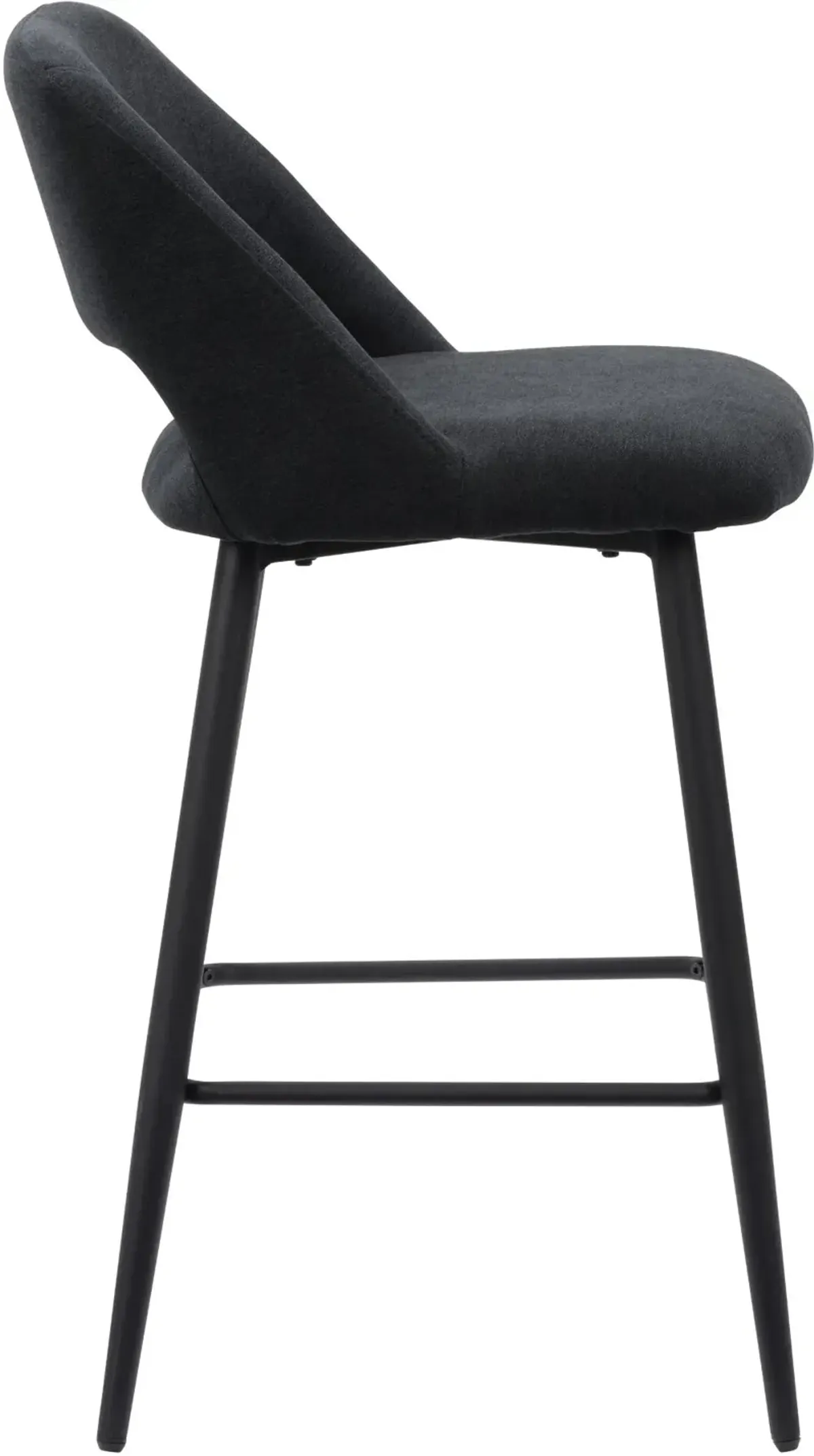 Blakeley Charcoal Velvet Barstool, Set of 2