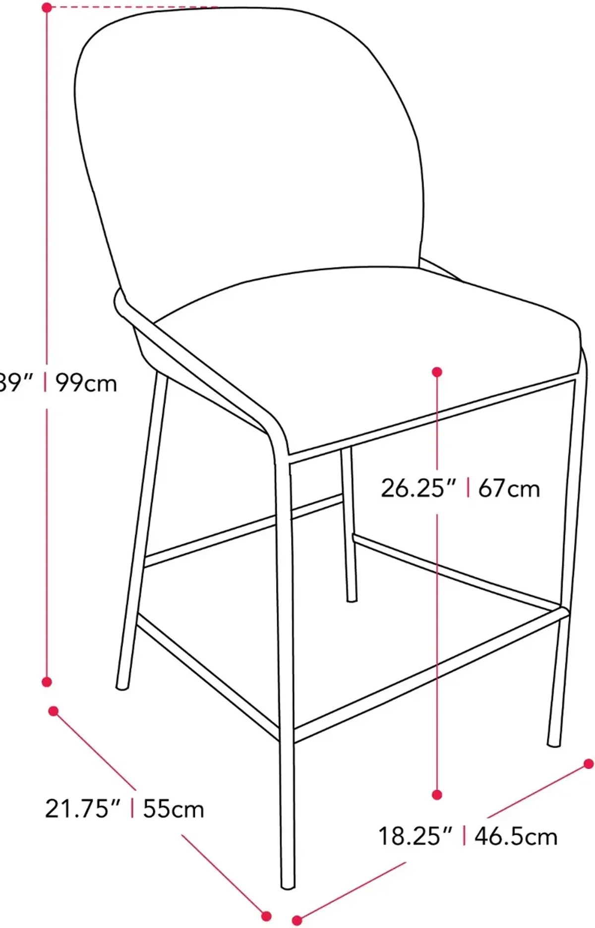 Blakeley Gray Counter Height Barstool