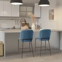 Blakeley Blue Counter Height Barstool