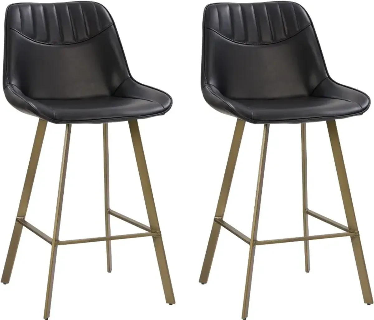 Blakeley Black Modern Barstool, Set of 2