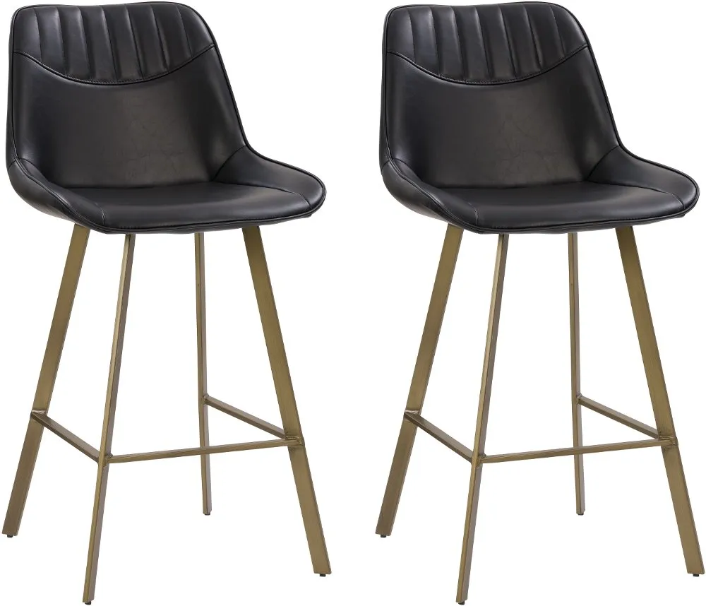 Blakeley Black Modern Barstool, Set of 2